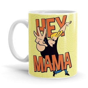 Hey Mama - Johnny Bravo Ceramic Home Kitchen Drinking Coffee Milk Mug (350ml/11oz, Made in USA) - Glow-Paradise