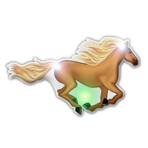 Horse Flashing Body Light Lapel Pins (1 Per Pack) - Glow-Paradise