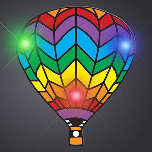 LED Hot Air Balloon Flashing Body Light Lapel Pins (1 Per Pack) - Glow-Paradise