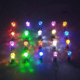 LED Light Up Diamond Shape Stud Earrings (Orange Color, 1 Pair Per Pack) - Glow-Paradise