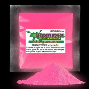 Glominex Glow Pigment (Pink Color, 1 oz Per Pack) - Glow-Paradise