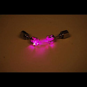 LED Light Up Diamond Shape Stud Earrings (Pink Color, 1 Pair Per Pack) - Glow-Paradise