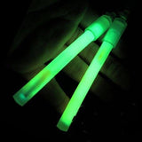 4 inch Glow Sticks with Hook - 24 Hour Powder Mix (Green Color, 10 Counts Per Pack) - Glow-Paradise