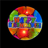 3.5" Light-Up Happy Birthday Button (1 Per Pack) - Glow-Paradise