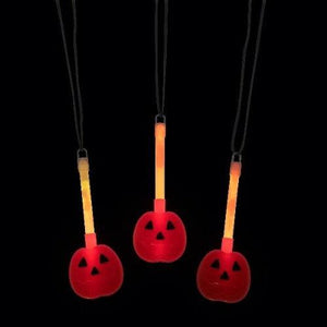 Pumpkin Character Glow Necklaces (12 Necklaces Per Pack) - Glow-Paradise