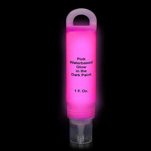 Glominex Glow Paint 1 oz Tube (Pink Color, 1 Tube Per Pack) - Glow-Paradise