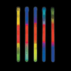 Tri-Color Glow Sticks (Assorted Colors, 50 Count Per Pack) - Glow-Paradise