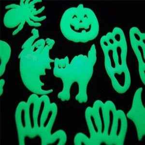 Glow in the Dark Large Scary Halloween Stickers (10 Stickers Per Pack) - Glow-Paradise