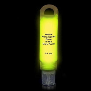 Glominex Glow Paint 1 oz Tube (Yellow Color, 1 Tube Per Pack) - Glow-Paradise