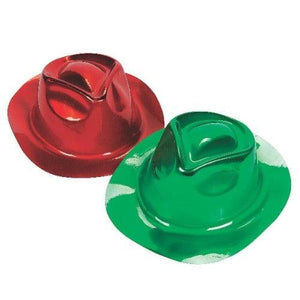 Kid’s Metallic Christmas Fedora Hats (12 Quantity Per Pack) - Glow-Paradise