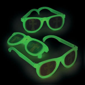 Christian Pumpkin Pinhole Glasses Glow In The Dark (12 Count Per Pack) - Glow-Paradise