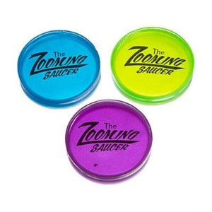 Glow-in-the-Dark Zooming Saucers (Assorted Colors, 12 Discs Per Pack) - Glow-Paradise