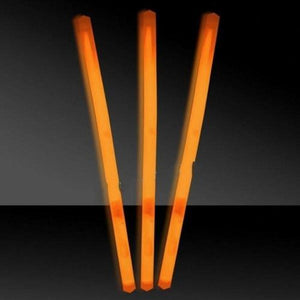 6.5 Inch Glow In The Dark Super Bright Multipurpose Drink Stirrers (Orange Color, 15 Stirrers Per Pack) - Glow-Paradise