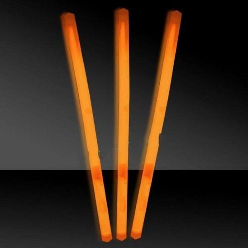 6.5 Inch Glow In The Dark Super Bright Multipurpose Drink Stirrers (Orange Color, 15 Stirrers Per Pack) - Glow-Paradise