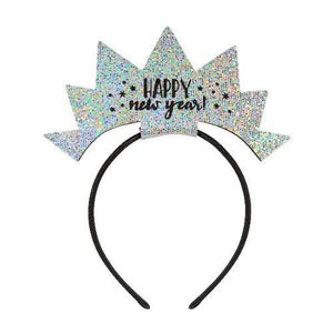 New Year’s Eve Sparkle Crown Headband (6 Headbands Per Pack) - Glow-Paradise