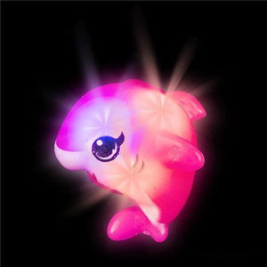 1.5 Inch Light-Up Shark Pup Rings (Assorted Colors, 24 Rings Per Pack) - Glow-Paradise