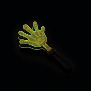 Glow-in-the-Dark Skeleton Hand Clappers (12 Count Per Pack) - Glow-Paradise