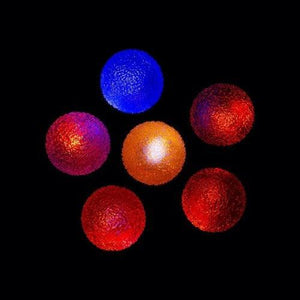 LED Light-Up Textured Bouncy Balls (12 Per Pack) - Glow-Paradise