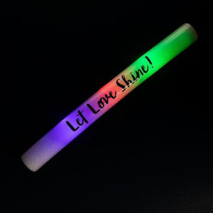 15 Inch Let Love Shine Wedding Light-Up Batons (4 Per Pack) - Glow-Paradise