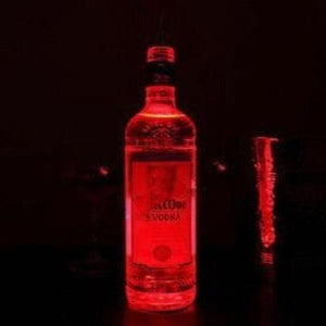 Glow In The Dark Bottle Collars - Red (6 Quantity Per Pack) - Glow-Paradise