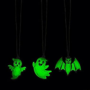 Glow-in-the-Dark Halloween Characters Necklaces (12 Necklaces Per Pack) - Glow-Paradise