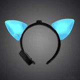 Light Up Cat Ears (Blue Color, 1 Quantity Per Pack) - Glow-Paradise