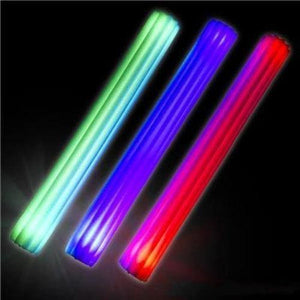 LED Light Up 15.5 Inch Flower Foam Batons (12 Per Pack) - Glow-Paradise