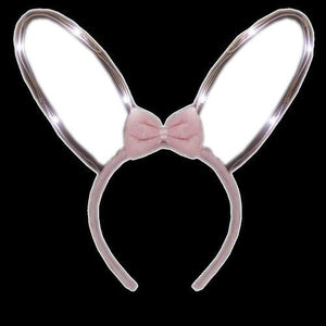 LED Light Up Starlight Easter Bunny Ears Bendable Headband (1 Quantity Per Pack) - Glow-Paradise