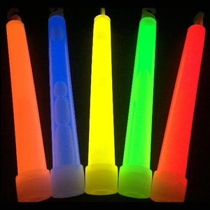 6 Inch Ultra-Bright Emergency 12 Hours Industrial Grade Glow Sticks (Assorted Color, 12 Count Per Pack) - Glow-Paradise