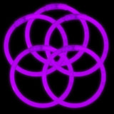 8 Inch Premium Glow Stick Bracelets (Purple Color, 100 Counts Per Pack) - Glow-Paradise