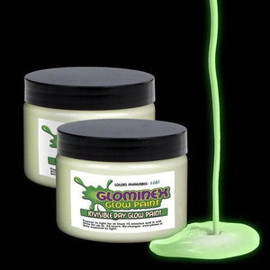 Glominex Glow Paint 4 oz Jar - Invisible Day (Green Color, 1 Tube Per Pack) - Glow-Paradise