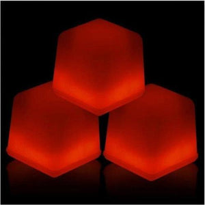 Glow In The Dark Ice Cubes (Red Color, 24 Cubes Per Pack) - Glow-Paradise