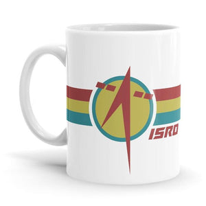 ISRO Retro Logo Ceramic Home Kitchen Drinking Coffee Milk Mug (350ml/11oz, Made in USA) - Glow-Paradise