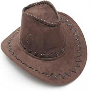 Heavy Leather Style Looking Cowboy Hat (Brown Color, 1 Quantity Per Pack) - Glow-Paradise
