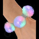LED Light Up Porcupine Pom Pom Jelly Bracelet (1 Quantity Per Pack) - Glow-Paradise