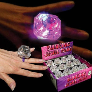 LED Light Up Jewel Rings (12 Rings Per Pack) - Glow-Paradise