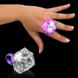 LED Light Up Jewel Rings (12 Rings Per Pack) - Glow-Paradise