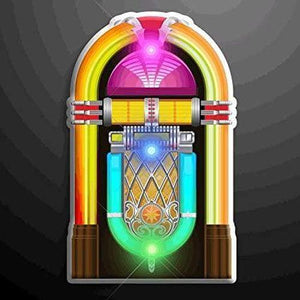 LED Jukebox Flashing Body Light Lapel Pins (1 Per Pack) - Glow-Paradise