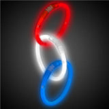 22 Inch Premium Jumbo Glow sticks Necklaces (50-Red/50-White/50-Blue, 150 Count Per Pack) - Glow-Paradise