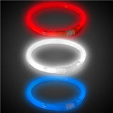 22 Inch Premium Jumbo Glow sticks Necklaces (50-Red/50-White/50-Blue, 150 Count Per Pack) - Glow-Paradise