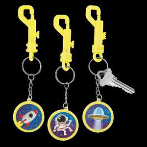 Glow Space Backpack Clip Keychains (12 Per Pack) - Glow-Paradise