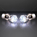 LED Light Up Diamond Shape Stud Earrings (White Color, 1 Pair Per Pack) - Glow-Paradise