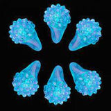 LED Flashing Jelly Bumpy Rings (Blue Color, 12 Rings Per Pack) - Glow-Paradise