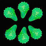 LED Flashing Jelly Bumpy Rings (Green Color, 12 Rings Per Pack) - Glow-Paradise