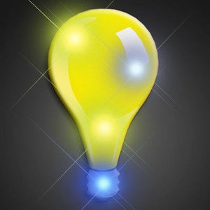 Lightbulb Flashing Body Light Lapel Pins (1 Per Pack) - Glow-Paradise