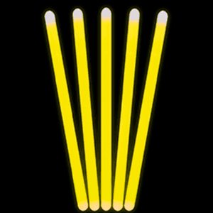 12 Inch Premium Jumbo Glow Sticks (Yellow Color, 10 Count Per Pack) - Glow-Paradise