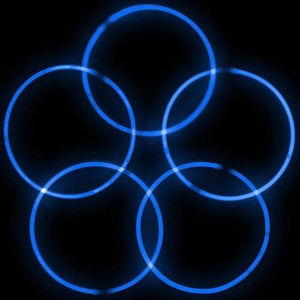 20 Inch Glow Stick Necklaces (Blue Color, 50 Counts Per Pack) - Glow-Paradise