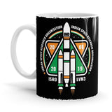 LVM3 Rocket - ISRO Ceramic Home Kitchen Drinking Coffee Milk Mug (350 ml/11oz, Made in USA) - Glow-Paradise