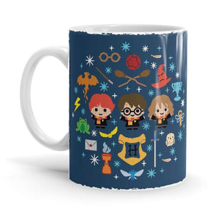Magical Trio Chibi - Harry Potter Ceramic Home Kitchen Drinking Coffee Milk Mug (350ml/11oz, Made in USA) - Glow-Paradise