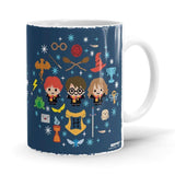 Magical Trio Chibi - Harry Potter Ceramic Home Kitchen Drinking Coffee Milk Mug (350ml/11oz, Made in USA) - Glow-Paradise